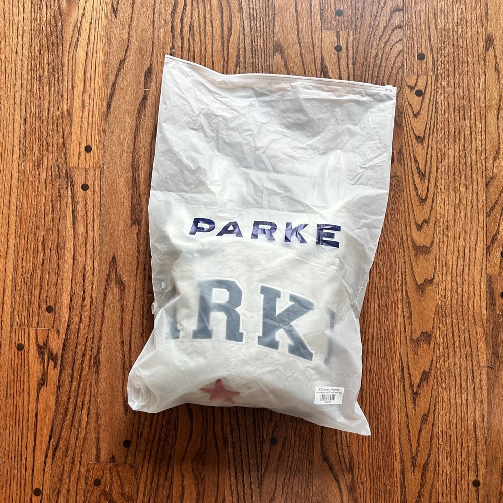 PARKE Varsity Star Hoodie – Heather Grey Oversized Fit • S/M - Picture 3 of 4